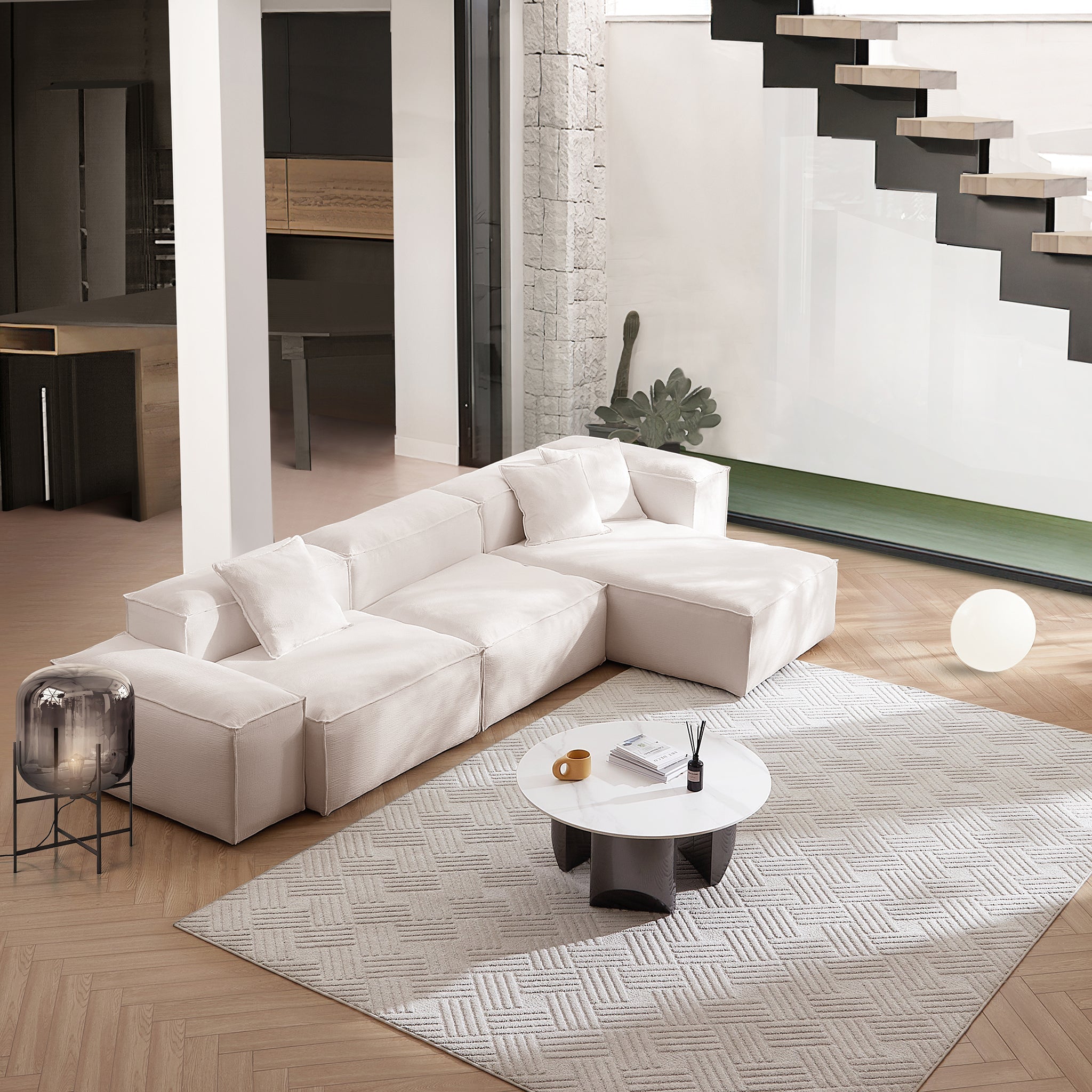 Canapé sectionnel modulaire Freedom gris