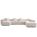 Canapé sectionnel modulaire gris Freedom à extrémité ouverte