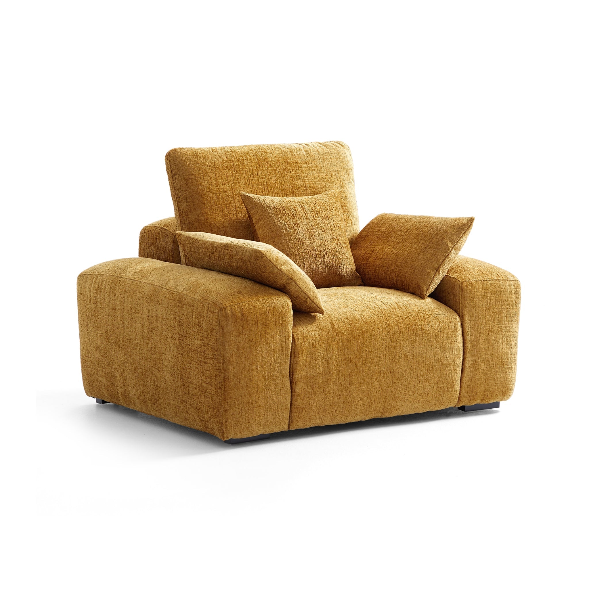 L'ensemble de canapés jaunes Empress