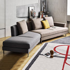 Canapé modulable courbé bicolore Peanut