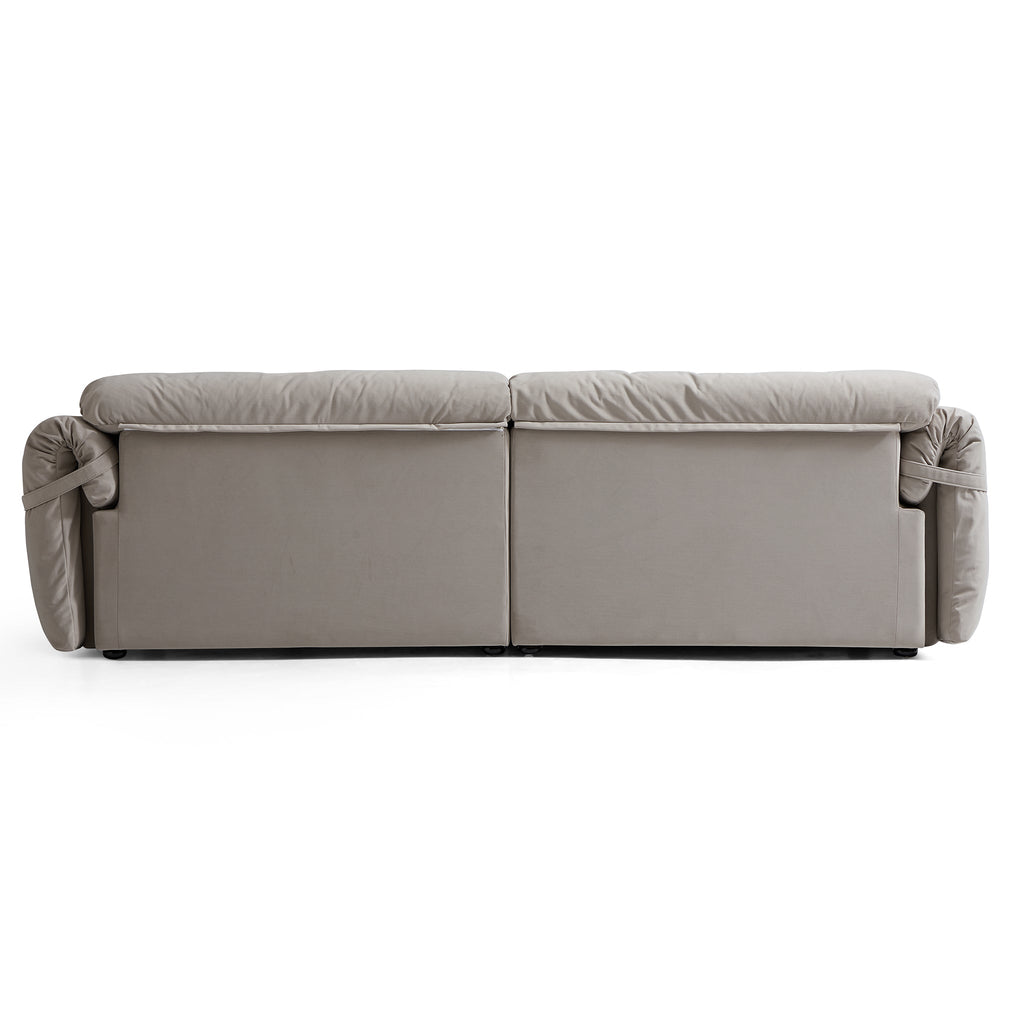 Canapé capitonné couleur beurre