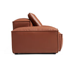 Fauteuil modulaire Cube en cuir véritable noir