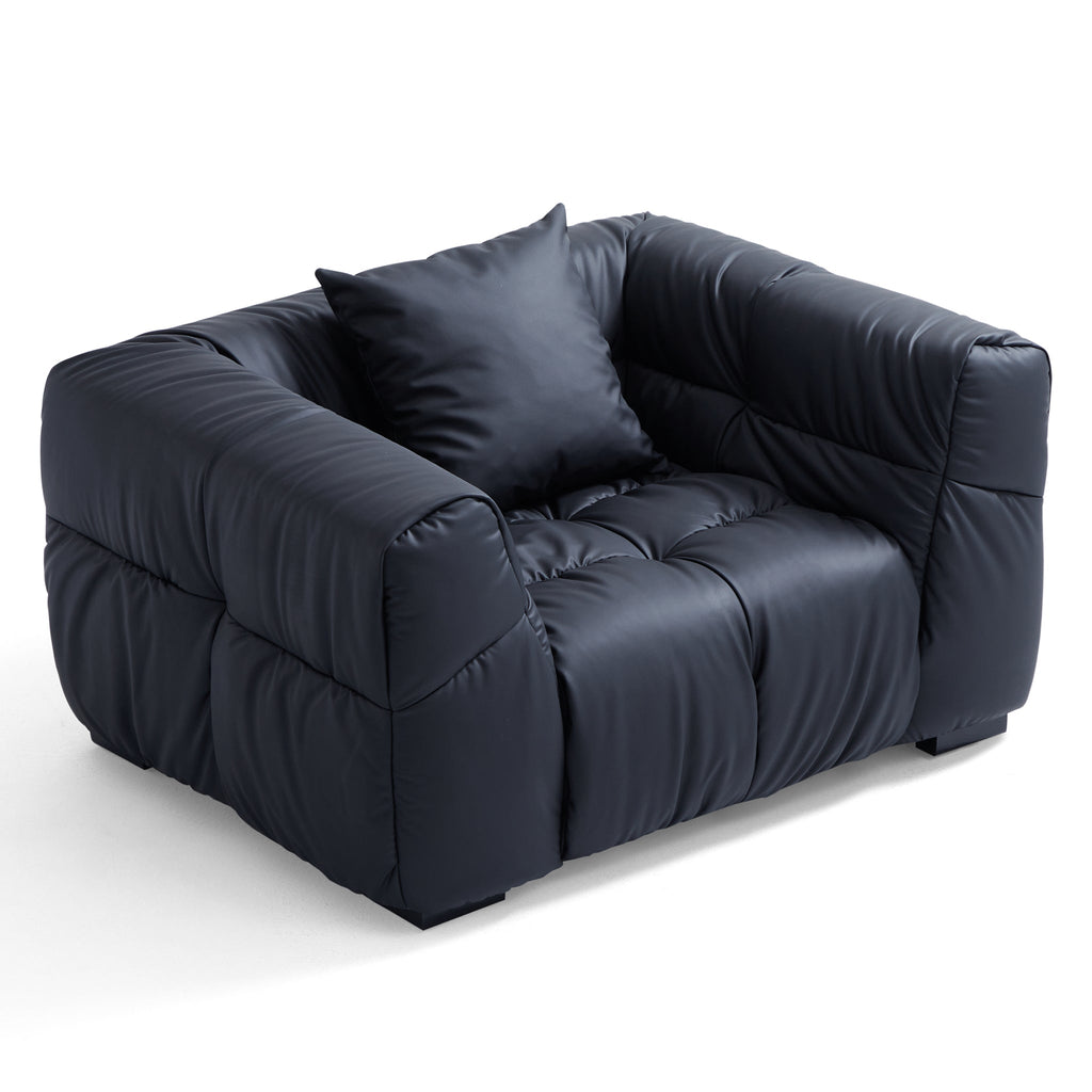 Fauteuil Boba en cuir noir
