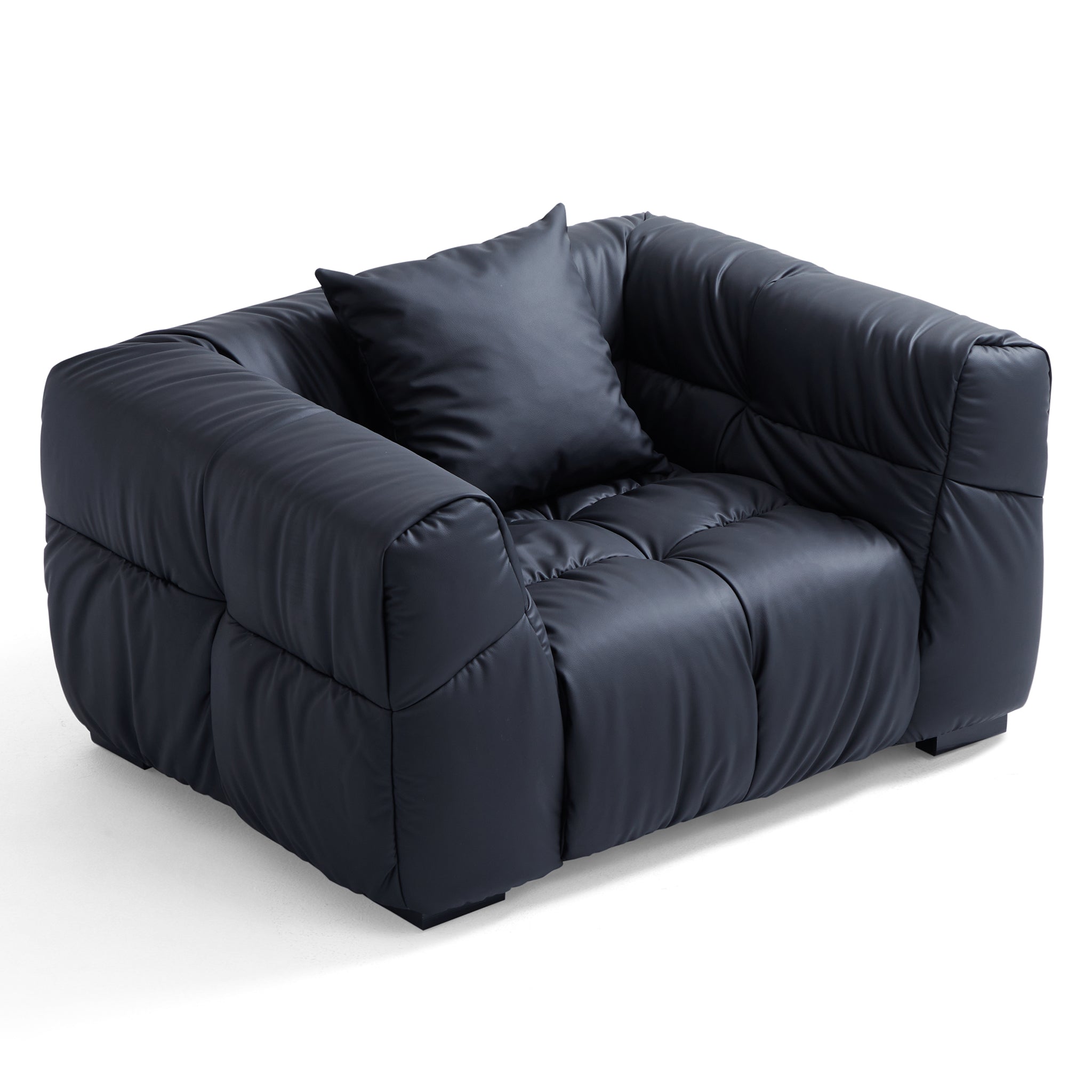 Fauteuil Boba en cuir noir