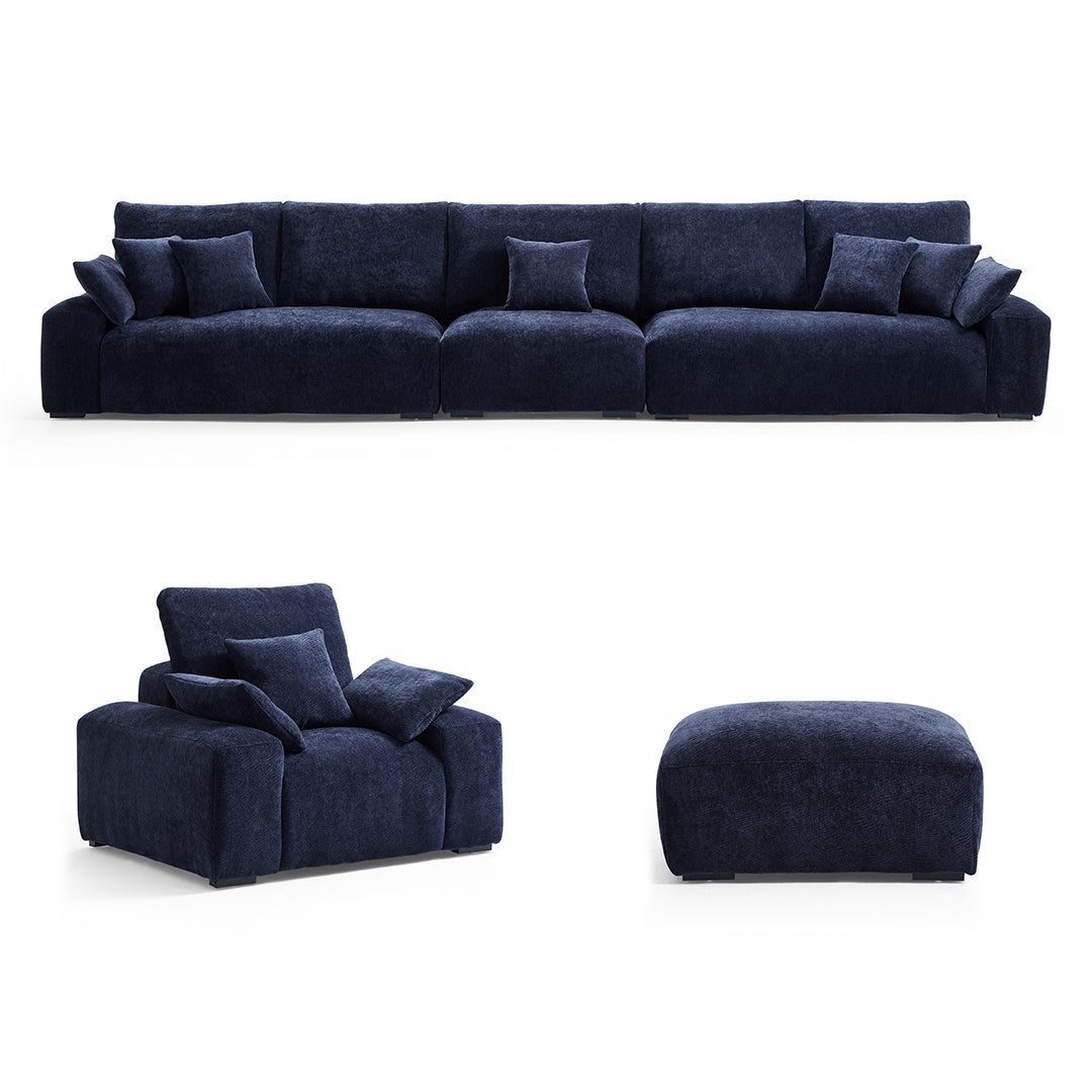 L'ensemble de canapés bleu marine Empress