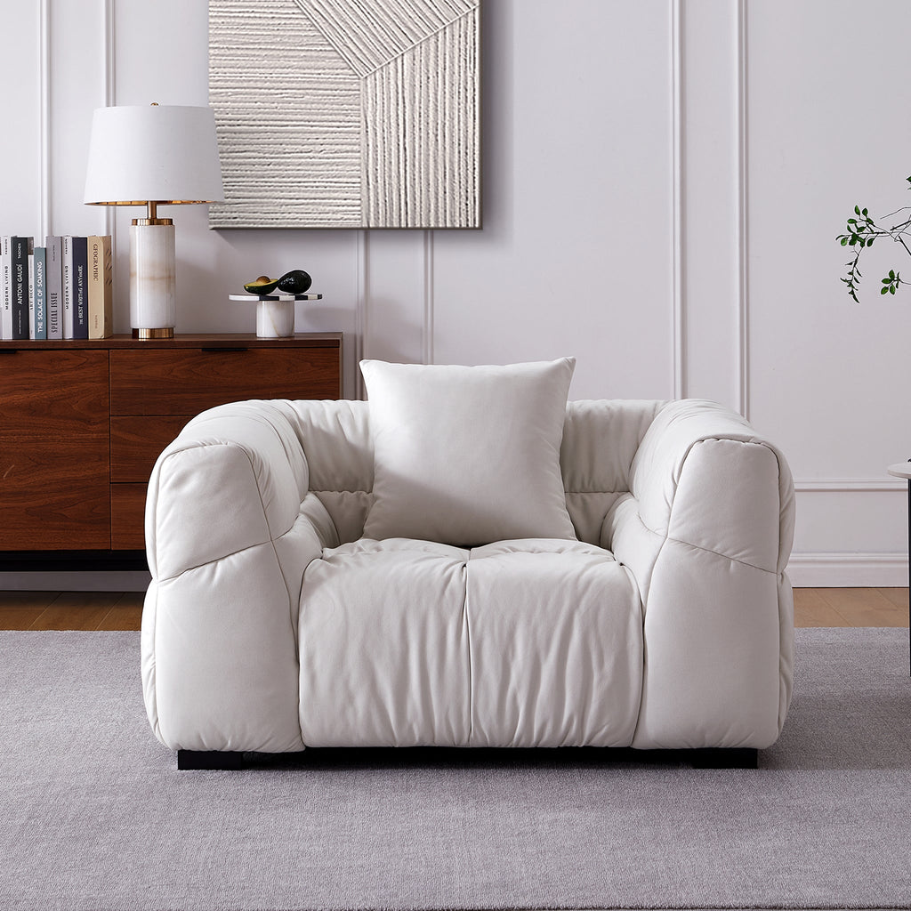 Fauteuil Boba Cream Leatheraire