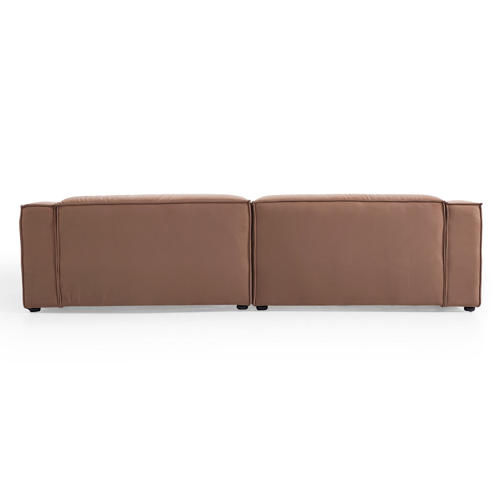Canapé-lit de luxe minimaliste en tissu marron