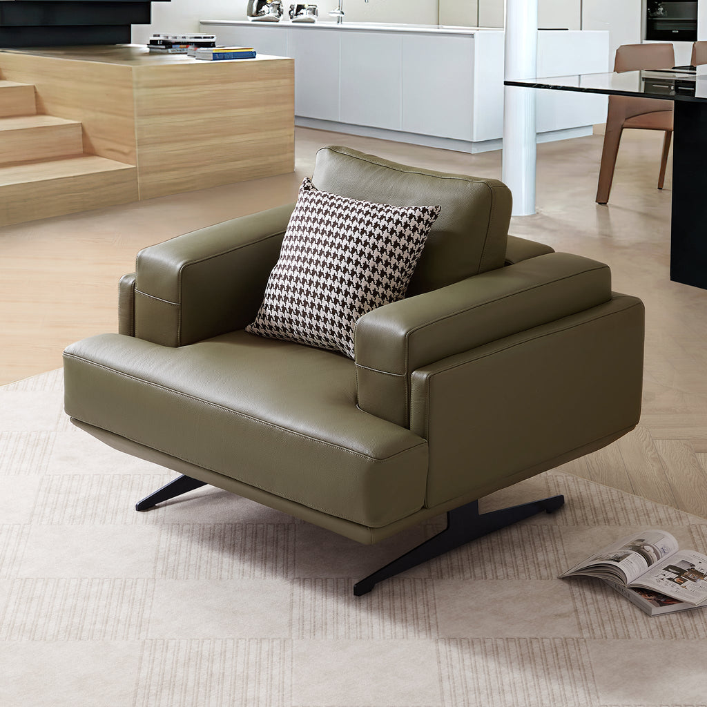 Ensemble de canapés Olivia en cuir véritable pleine fleur