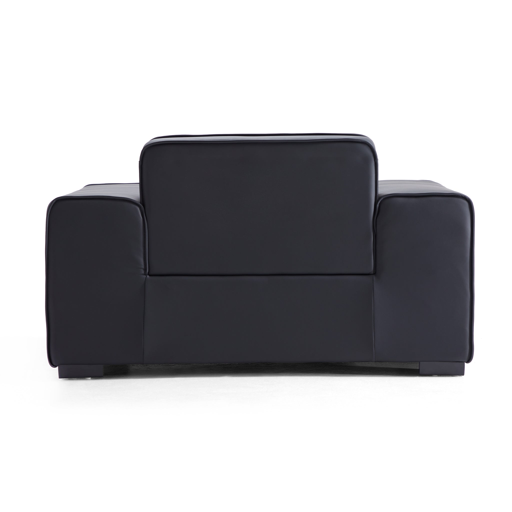 Ensemble de canapés modulaires en cuir gris foncé Domus