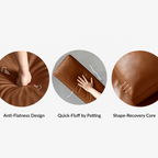 Canapé en cuir marron vanille