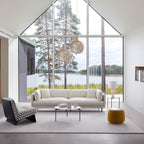 Canapé en cuir marron vanille