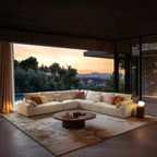 Le canapé d'angle sectionnel beige Empress