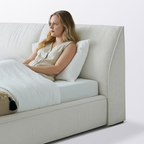 Lit en tissu doux Brioche