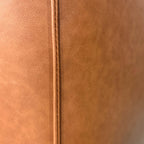 Lit en cuir cannelle