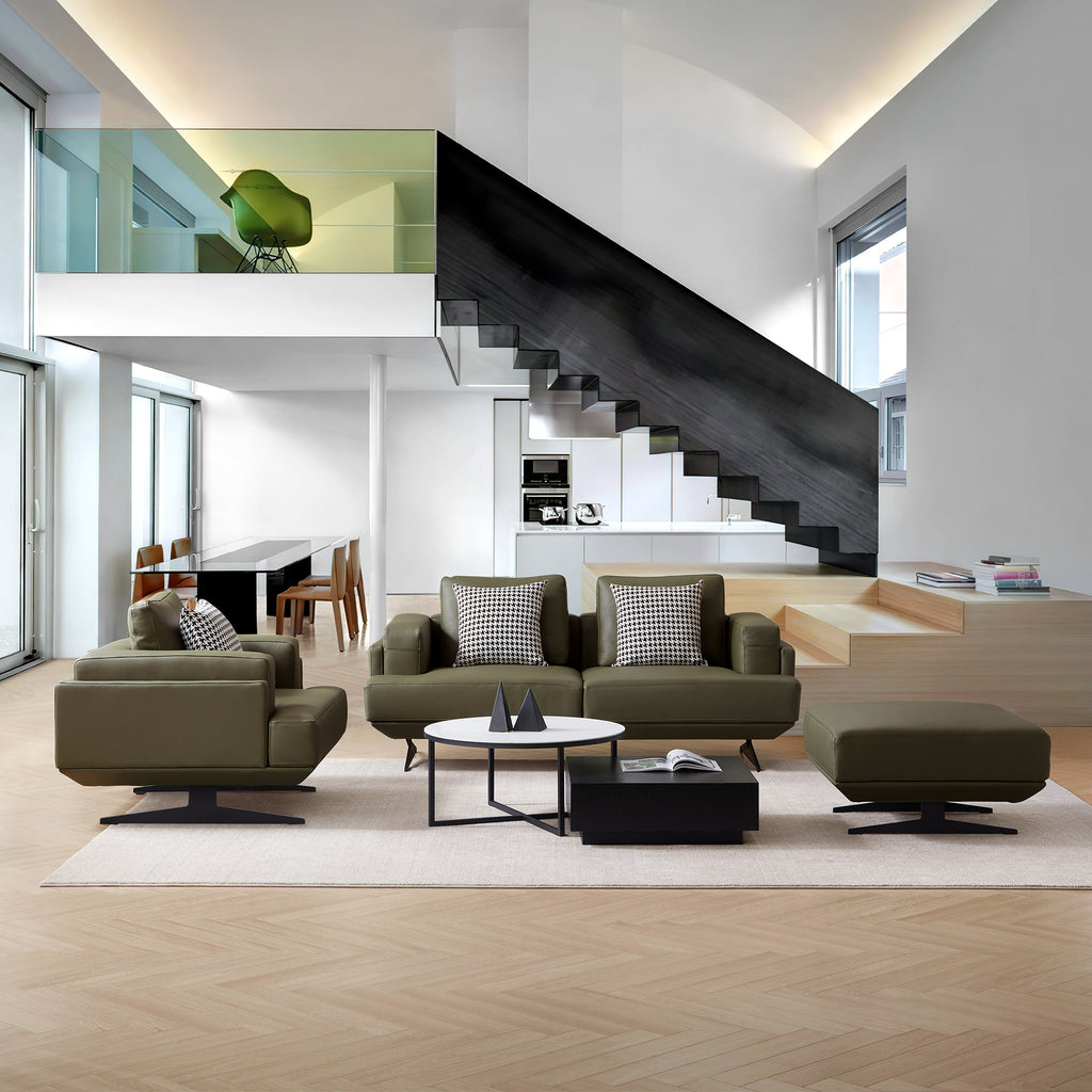 Ensemble de canapés Olivia en cuir véritable pleine fleur