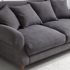 Canapé en tissu gris vintage Isabelle