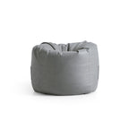 Pouf Litton en cuir gris
