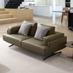 Canapé Olivia en cuir véritable pleine fleur