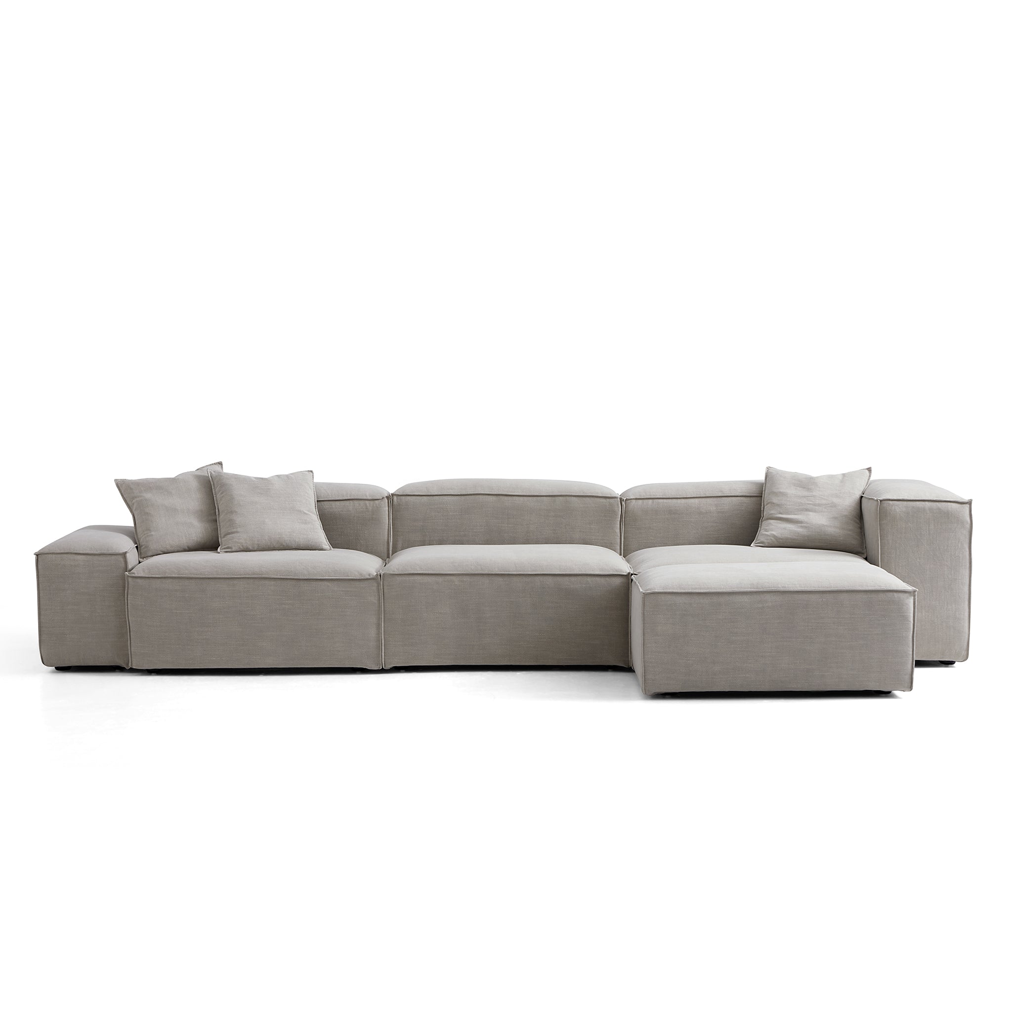 Canapé modulable Freedom beige avec pouf