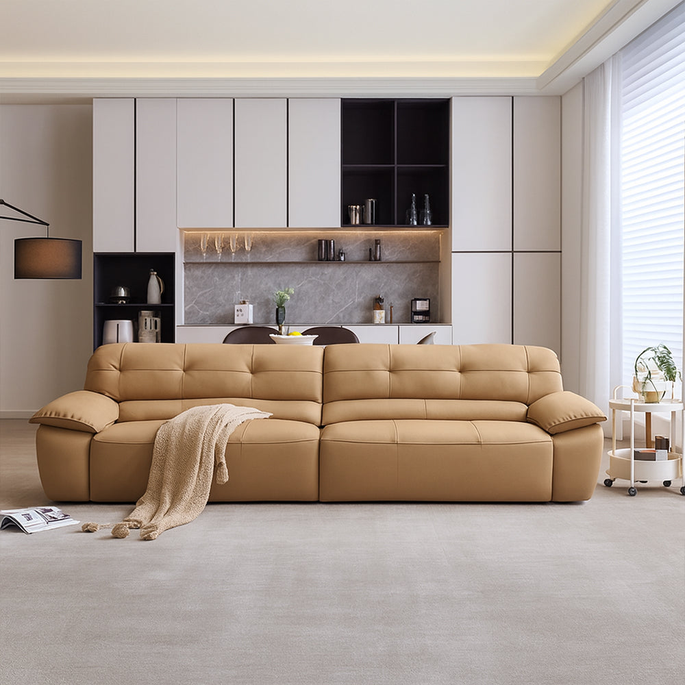 Canapé-lit en cuir Ridhay