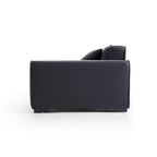 Fauteuil modulaire en cuir noir Domus