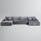 Le canapé sectionnel en U gris Empress