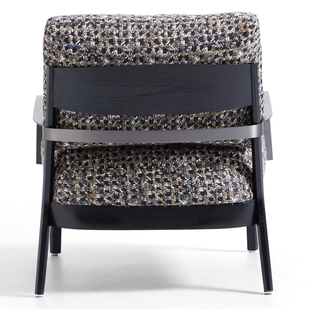 Chaise de loisirs minimaliste en lin et charbon de bois Gary Flax