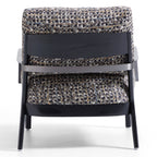 Chaise de loisirs minimaliste en lin et charbon de bois Gary Flax