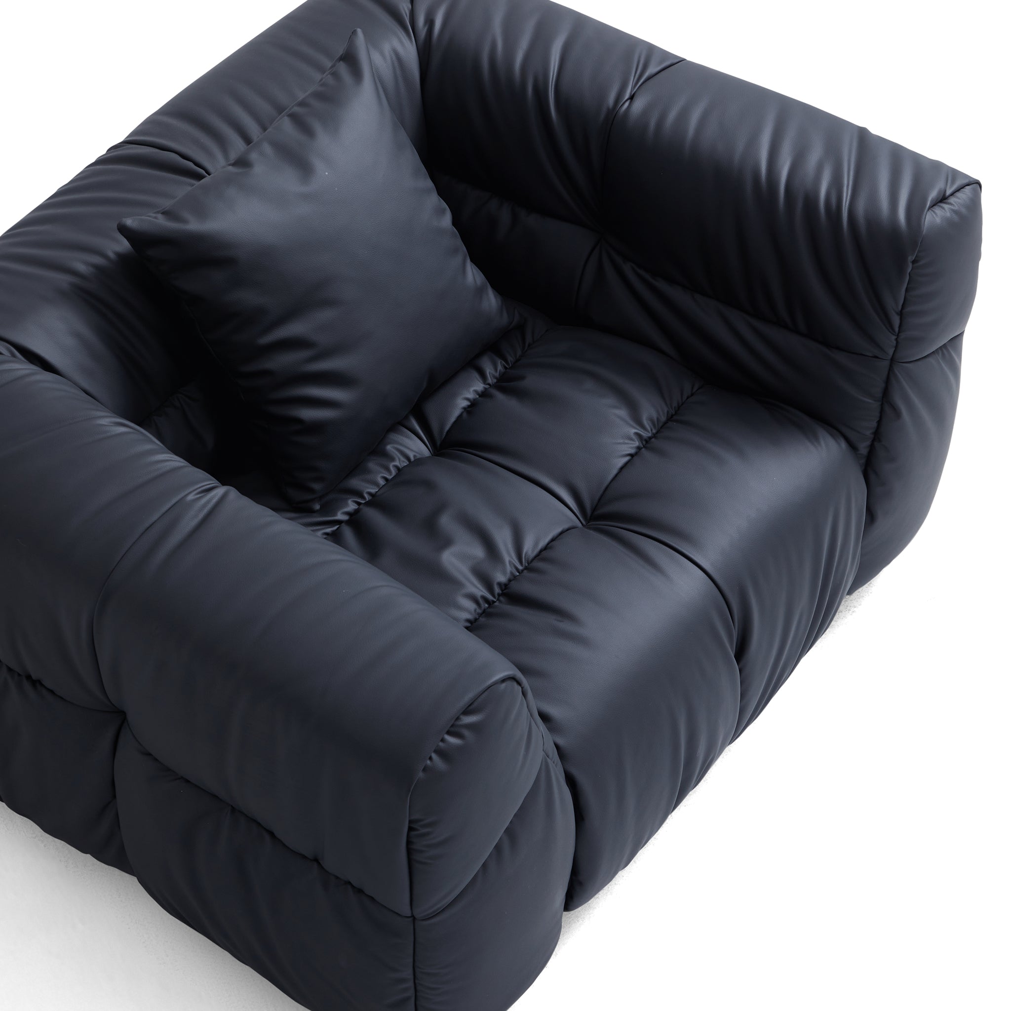Fauteuil Boba en cuir noir