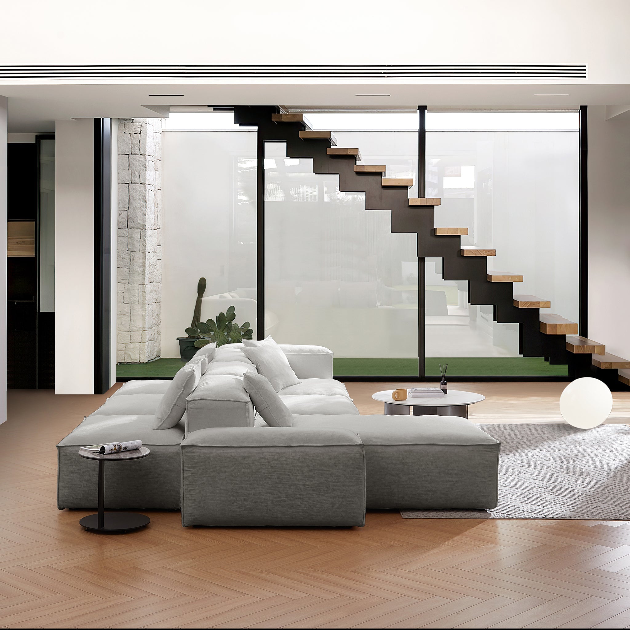 Canapé sectionnel double face Freedom Modular blanc