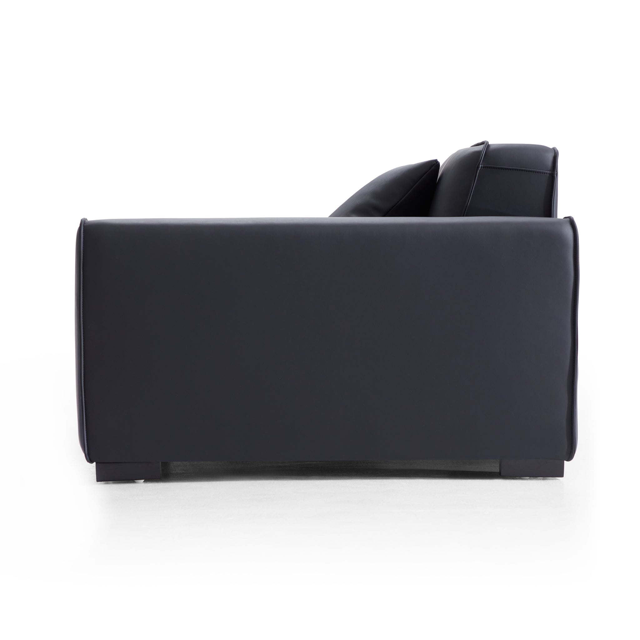 Ensemble de canapés modulaires en cuir gris foncé Domus