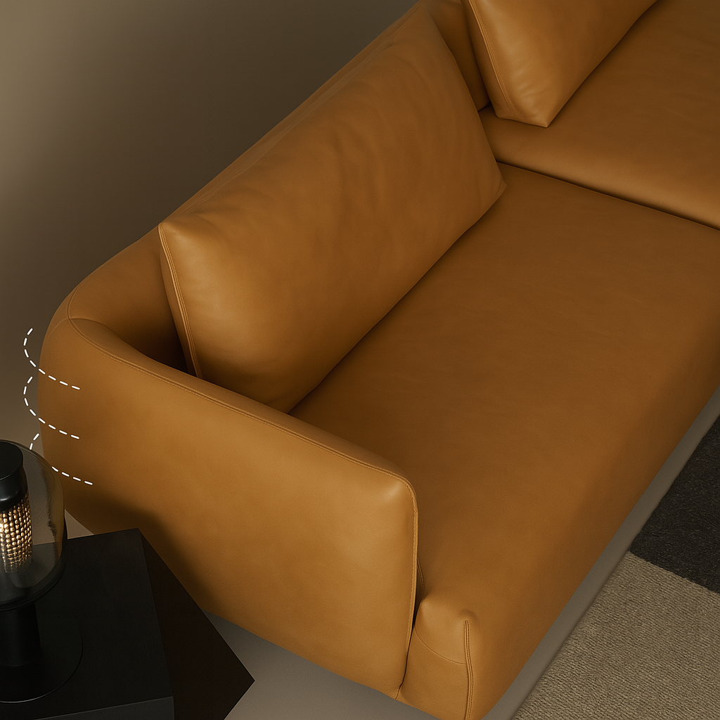 Canapé en cuir vintage Amber