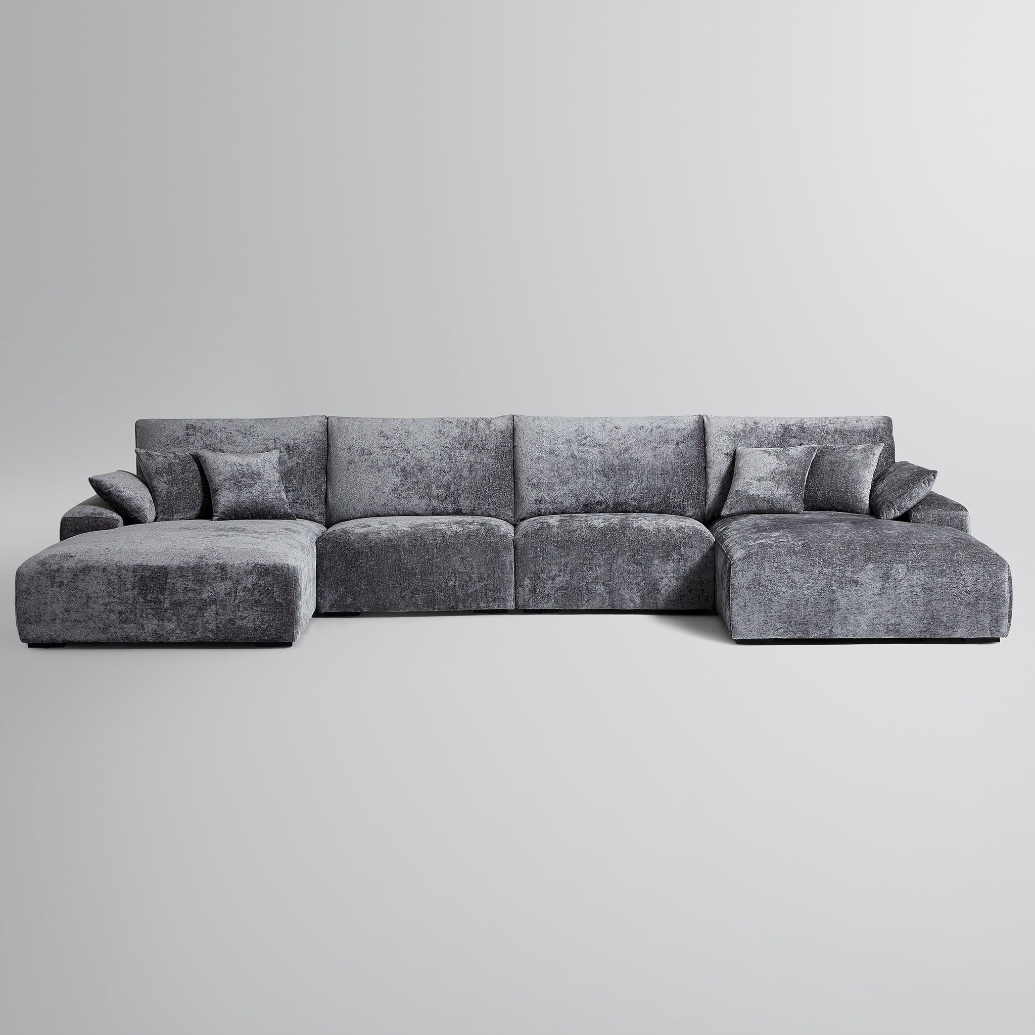 Le canapé d'angle en U jaune Empress