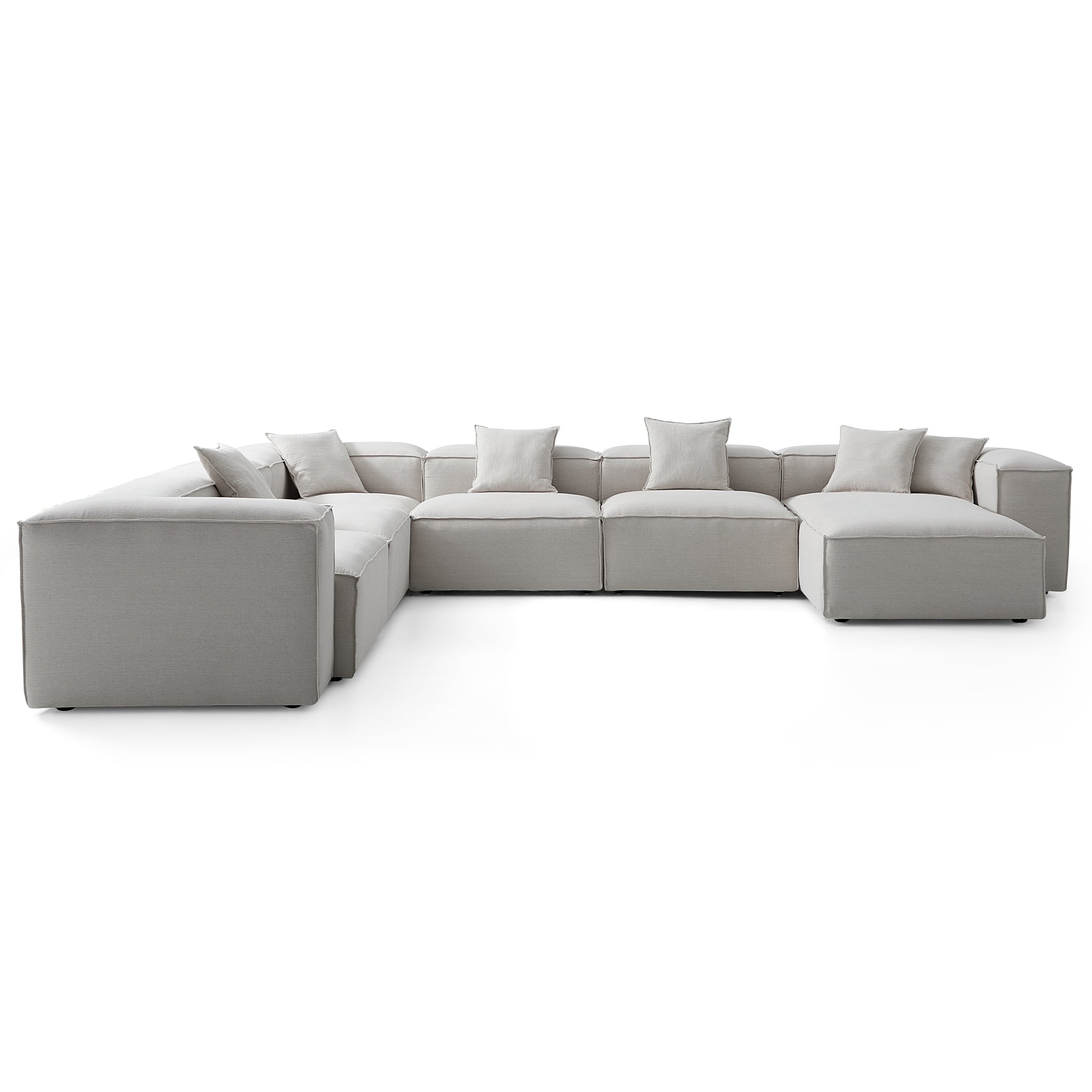 Canapé sectionnel en U gris Freedom Modular