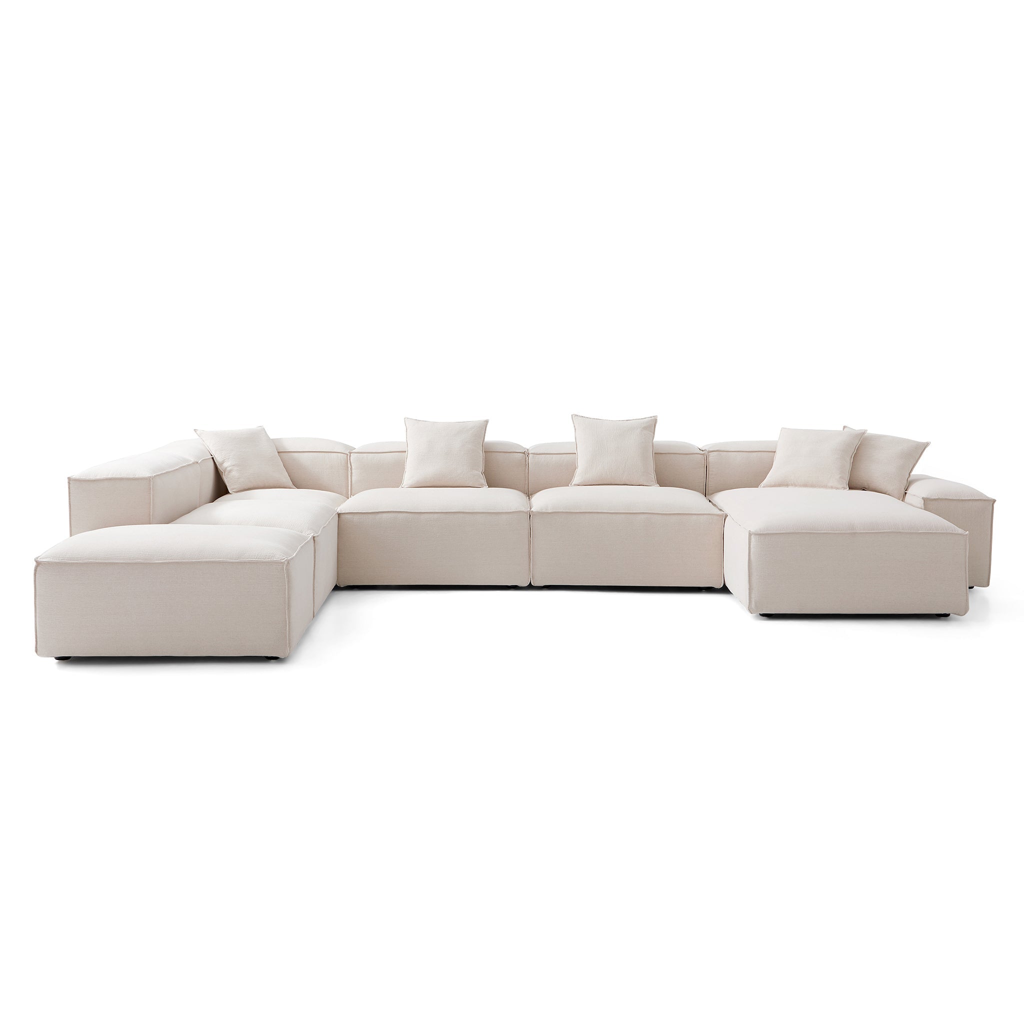 Canapé sectionnel modulaire Freedom kaki à extrémité ouverte