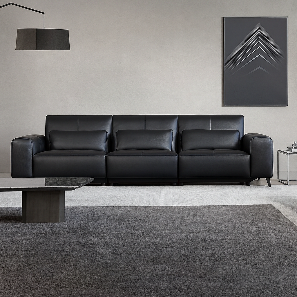 Canapé inclinable électrique Alto en cuir pleine fleur