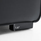 Canapé d'angle modulaire en cuir kaki Domus