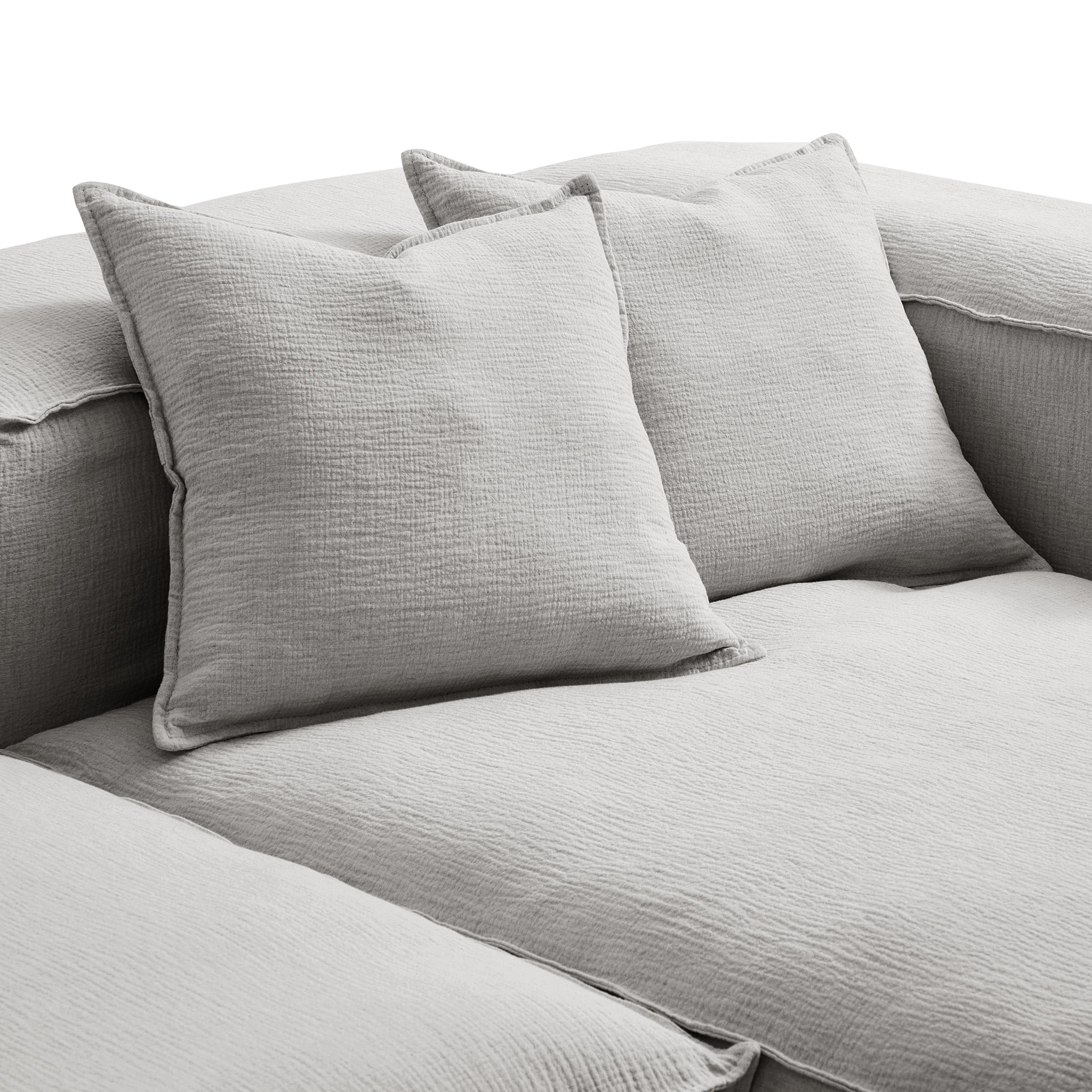 Canapé sectionnel modulaire gris Freedom à extrémité ouverte