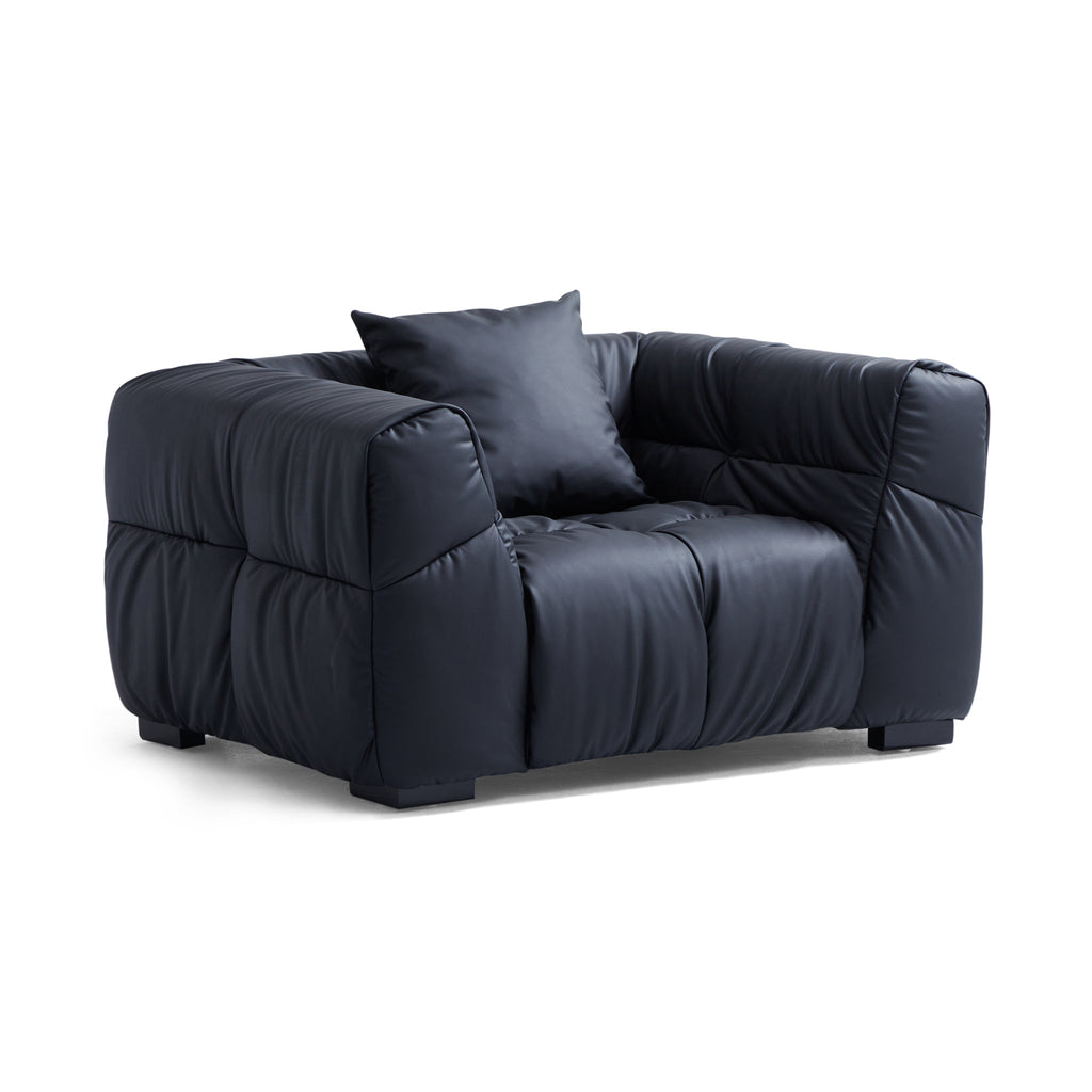 Ensemble sectionnel Boba en cuir noir