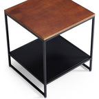 Table d'appoint de rangement en noyer Blacksteel