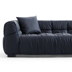 Canapé et pouf Boba en cuir noir