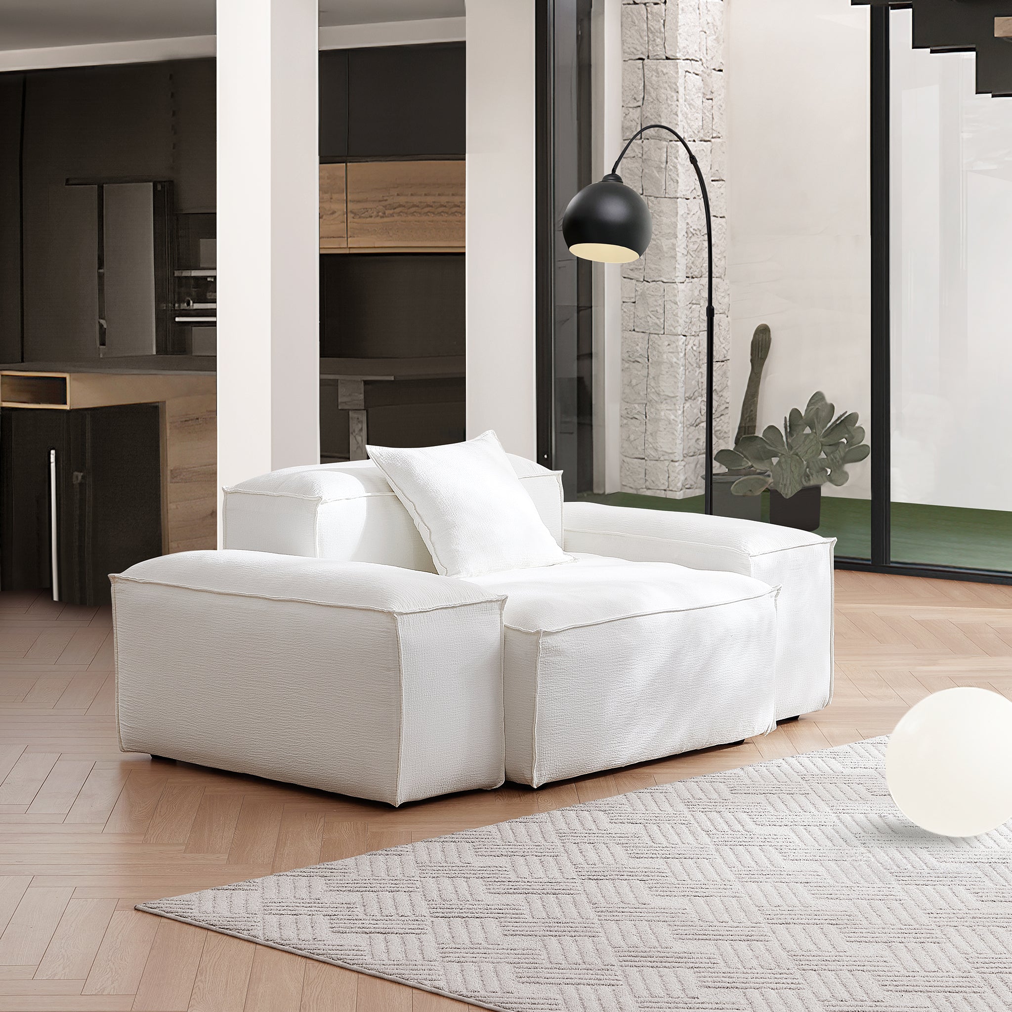 Fauteuil d'appoint modulaire gris Freedom