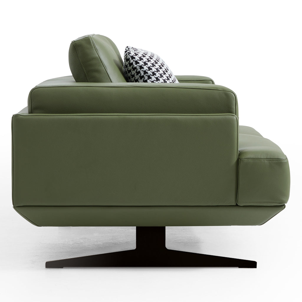 Ensemble de canapés en cuir véritable pleine fleur Olivia Green