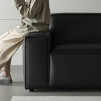 Canapé Kendall en cuir pleine fleur italien