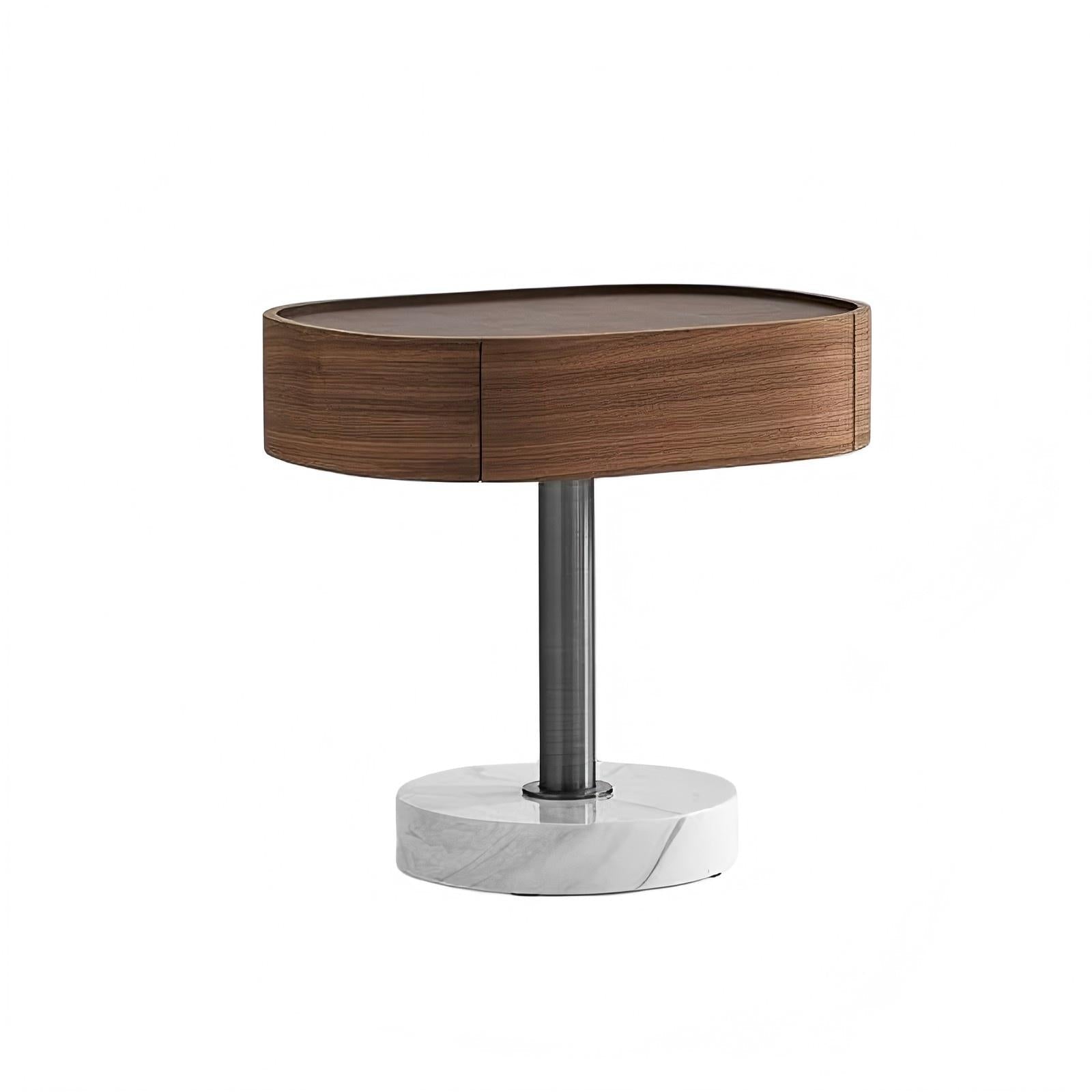 Table de chevet à pois en marbre