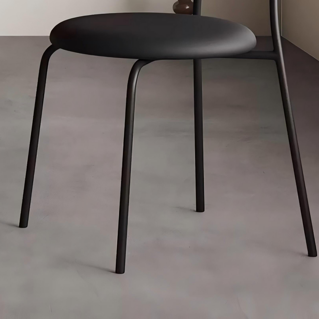 Table à manger ronde en bois et acier Lunaro