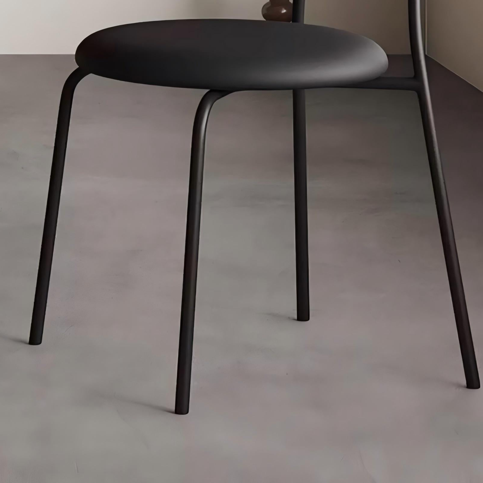 Table à manger ronde en bois et acier Lunaro