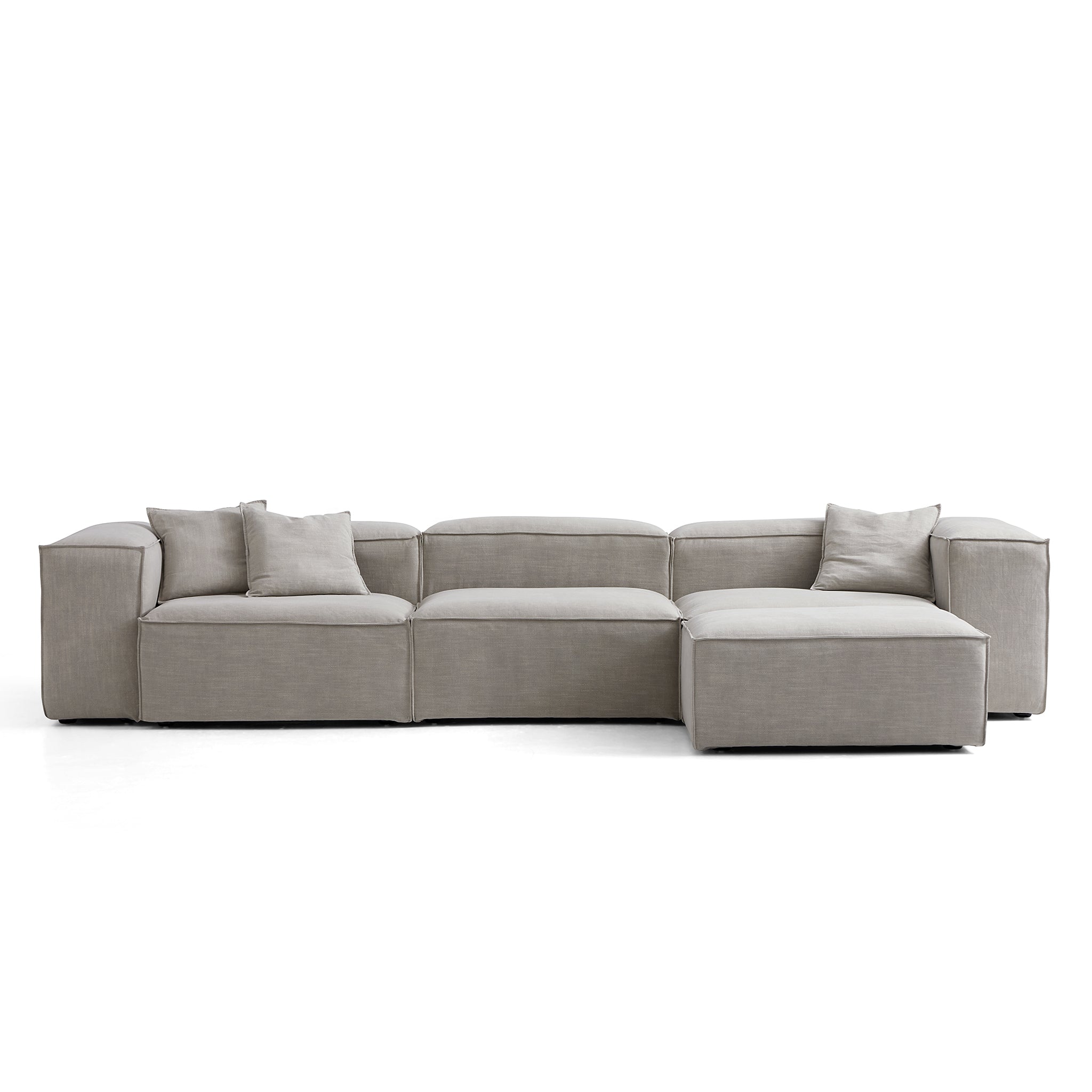 Canapé modulaire Freedom gris neuf avec pouf