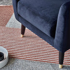 Fauteuil de salon en velours bleu Eden Ink