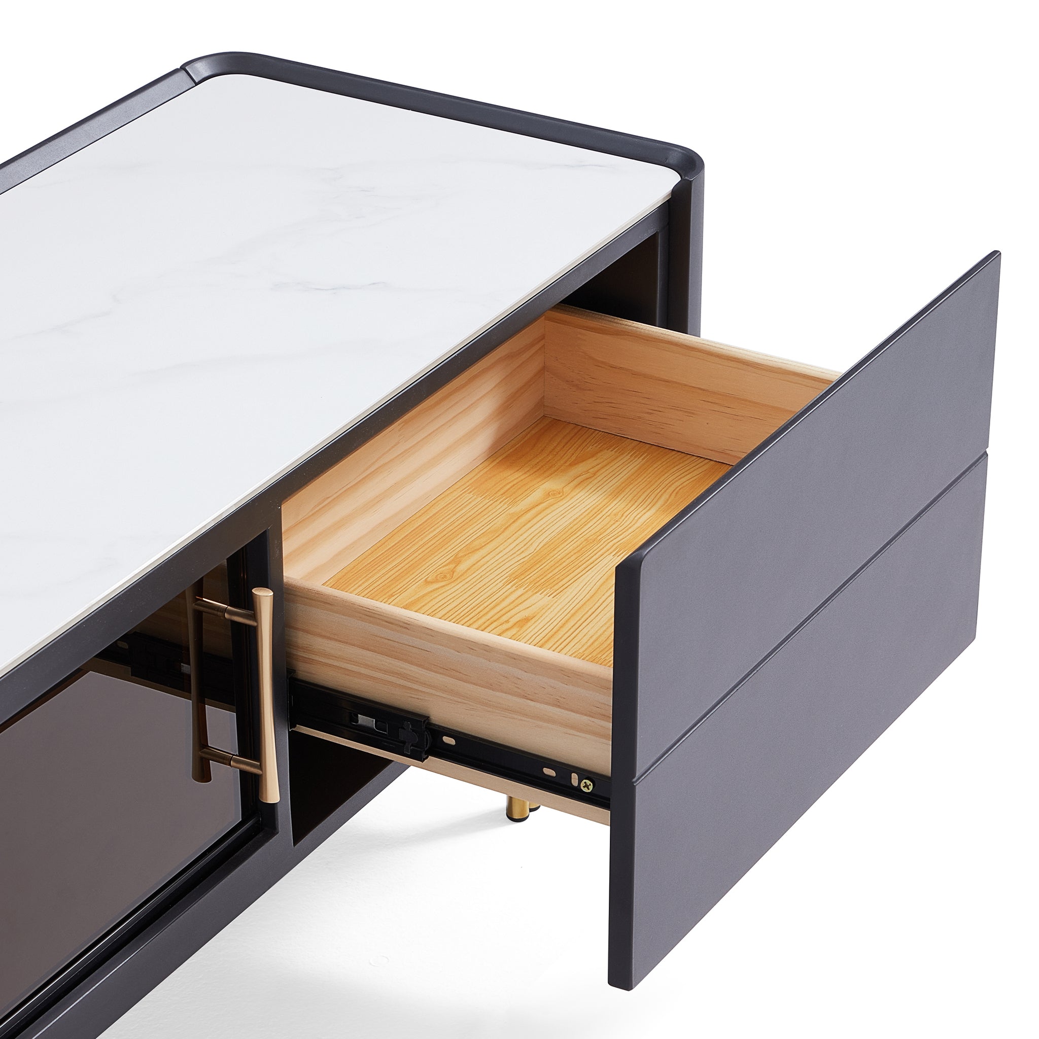 Meuble TV Noble Doré